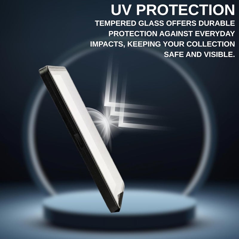 RedCap Magnetic Aluminum Graded PSA Slab Guard UV Resistant Glass 35PT Premium Protector Display Case For Standard PSA CGC Graded Sport Trading Cards - Black Out - Image 2